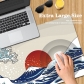 Eco-friendly Sea Waves Mouse Pad 4mm Thickness for Gaming Keyboard USB Anti-slip Rubber Base Desk Mat